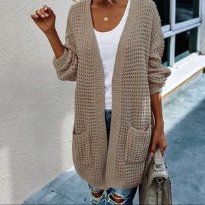 Shein medium brown long sweater